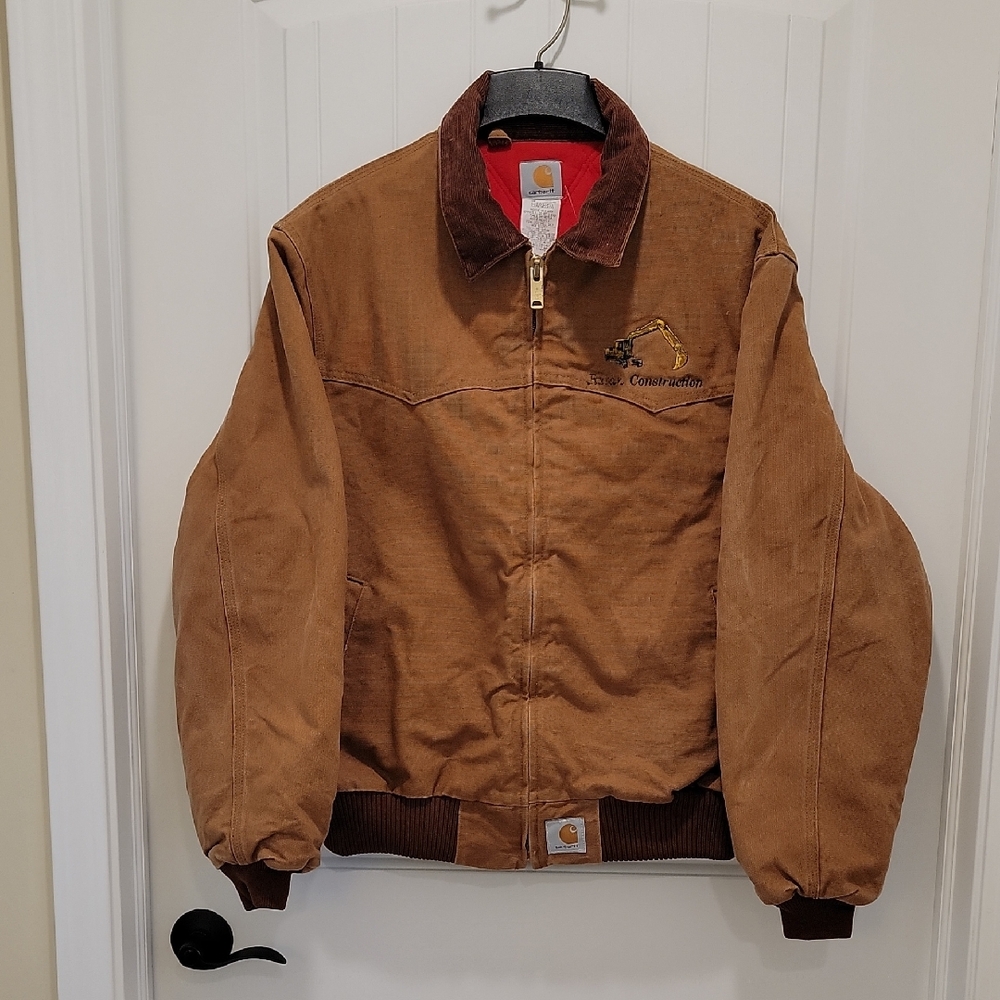 Carhartt Santa Fe Quilt Lined Canvas Work J13 Jacket Size XL